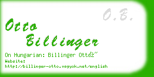 otto billinger business card